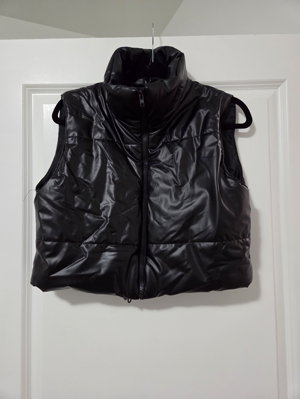 Black Puffer Vest Jacket - Women